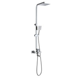 Set de dus Leziter Mauna cu coloana inox, dus ploaie si para manuala