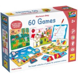 Joc Montessori Baby cu 60 de activitati educative pentru copii 2+ ani