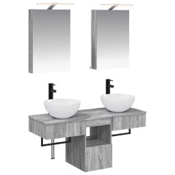 Set dulap baie 5 pcs Sonoma gri 40 x 10,5 x 60,5 cm GartenMobel Dekor