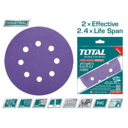 Set discuri abrazive TOTAL 150 mm, 8 gauri, P800-P2000, 10 bucati