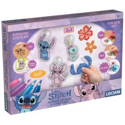 Set creativ Arta pe geam Stitch si Angel 2 in 1, 25+ proiecte