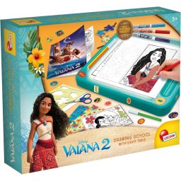 Tablita de desen cu lumini Vaiana 2 pentru copii, set creativ 5+