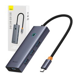 Hub 5w1 UltraJoy 5-Port (1xHDMI4K@30Hz + 4xUSB 3.0) grey