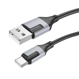 CABLU alimentare si date Borofone "BX101", Fast Charging Data Cable pt. smartphone, USB la USB Type-C 3A, 1m, negru "6941991108273" (timbru verde 0.18 lei)
