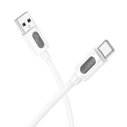 CABLU alimentare si date Borofone "BX114", Fast Charging Data Cable pt. smartphone, USB la USB Type-C 3A , 1m, alb "6941991116896" (timbru verde 0.08 lei)
