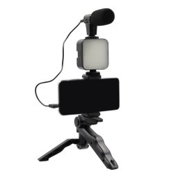 Set pentru vlogging si prezentari live cu telefonul sau camera foto