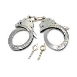 Catuse din otel inoxidabil cu lant, 2 chei si husa de prindere la curea incluse