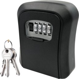 Cutie metalica tip mini seif pentru chei sau obiecte mici,cu combinatie si montaj pe perete