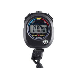 Cronometru digital cu busola, ecran lcd, ora, calendar, alarma, snur, negru