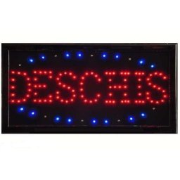 Panou luminos cu leduri Deschis, afisaj rosu si albastru de interior
