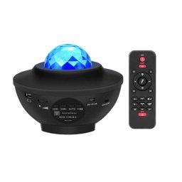 Proiector de camera cu cer instelat, lumina rotativa cu val de apa