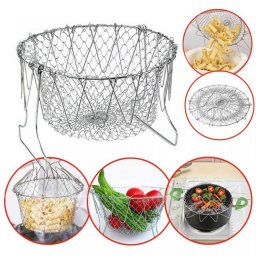Cos Chef Basket 12 in 1, universal pentru gatit scurs din inox