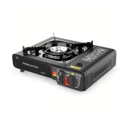 Mini aragaz camping portabil, aprindere automata, 2.5Kw, Negru