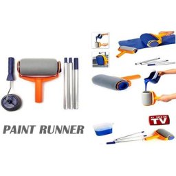 Trafalet pentru vopsit cu brat extensibil, rola pentru colturi si recipient, Paint Runner