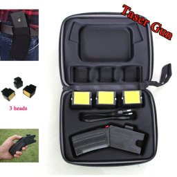 Pistol taser cu electrosoc inclus laser si 3 rezerve cartuse