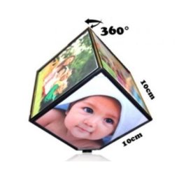 Cub rotativ cu 6 fotografii intr-o singura rama si rotire 360 grade
