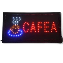 Reclama luminoasa Text LED Cafea,cu animatie dinamica