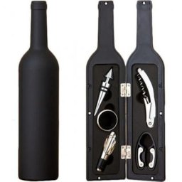 Set 5 accesorii pentru vin in forma de sticla