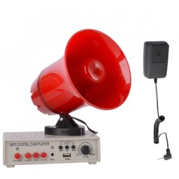 Portavoce megafon auto 12V cu inregistrare si slot USB, putere 25W