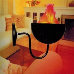 Lampa decorativa cu flacara falsa, prindere pe perete