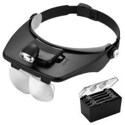 Viziera cozoroc cu 4 lentile lupe de schimb si 2 lumini LED-uri, MG81001