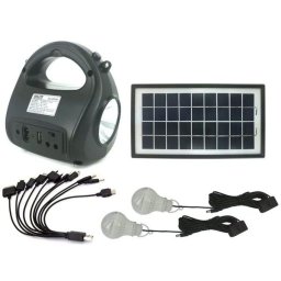 Kit sistem solar Gdlite GD-8009, cu slot citire prin USB si slot TF Card