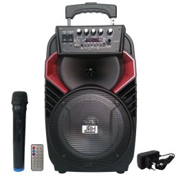 Boxa tip troler JRH A82,300 W cu Bluetooth, acumulator si microfon wireless