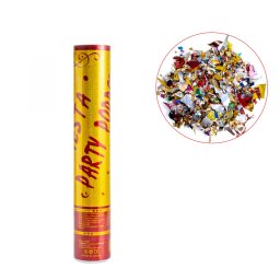 Tun de confeti pentru petreceri cu forme diverse multicolor, 77.5 cm