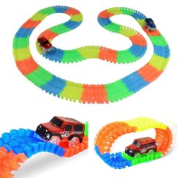 Pista flexibila curse masinute Magic Tracks din 220 piese