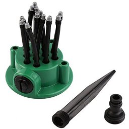 Aspersor multifunctional sprinkler 360 de grade cu 12 furtunuri flexibile semi-ajustabile pentru gradina