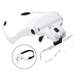 Lupa tip ochelari 9892B2, cu iluminare led si lentile interschimbabile