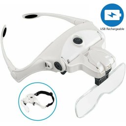 Lupa de cap cu lumina si lentile interschimbabile 9892B2C,acumulator reincarcabil