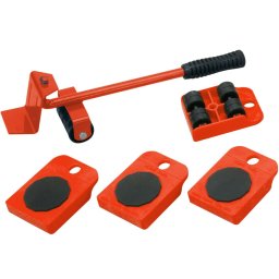 Dispozitiv pentru mutat mobila sau alte obiecte grele cu 4 role x 150 Kg