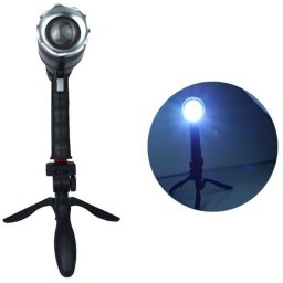 Lanterna LED Pistol XML-T6 30W cu zoom, acumulator si trepied MH-535
