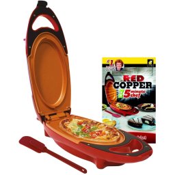 Mini tigaie electrica pentru gatit rapid, Red Copper 5 minutes Chef