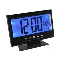 Ceas electronic digital cu ecran LCD si control vocal,senzor acustic DS-8082