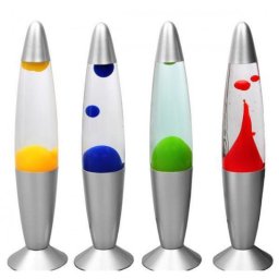 Lampa decorativa Lava Lamp, cu ceara colorata miscatoare