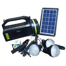 Kit Lanterna solara cu 4 becuri incluse, Functie de Powerbank, boxa cu Bluetooth si radio CL-18