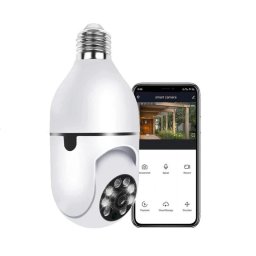 Camera de supraveghere WiFi cu iP, Jortan JT-8177 cu soclu E27 + card MicroSD 16 GB