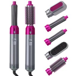 Perie de par electrica Profesionala 5 in 1 Hot Air Styler cu multiple accesorii incluse