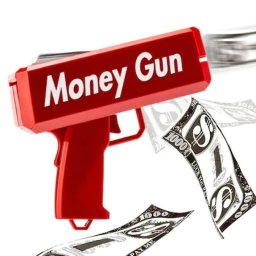 Jucarie interactiva,Pistol de aruncat bani sau pliante Supreme Money Gun