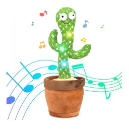 Jucarie interactiva Cactus Vorbitor si Dansator,Jucarie de plus cu acumulator si cablu USB
