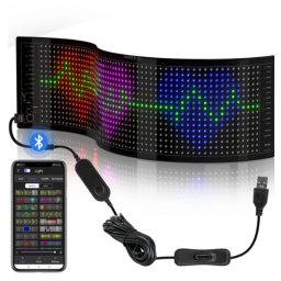 Panou LED auto afisaj cu LED RGB programabil prin Bluetooth
