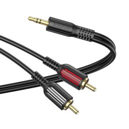Accesorii Audio Hi-Fi Borofone Cablu BL11 Jack 3.5mm la dual port RCA 1.5m Black-T.Verde 0.1 lei/buc