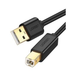 CABLU USB Ugreen pt. imprimanta, "US135" USB 2.0 (T) la USB 2.0 Type-B (T), 2m, conectori auriti, negru