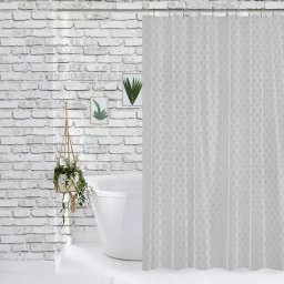 Perdea Dus Jacquard Marime 180 x 180 cm, Gri, Antialergica, Polipropilena 50%, Poliester 50%