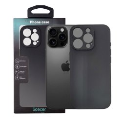 Husa Iphone 16 Pro Spacer, grosime 1.5mm, material flexibil TPU, negru "SPPC-AP-IP16P-TPU"