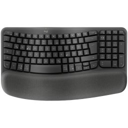 LOGITECH Wave Bluetooth ergonomic keyboard - GRAPHITE - US INTL - B2B "920-012334" (timbru verde 0.8 lei)