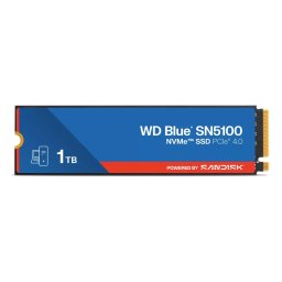 SSD WD Blue SN5100 1TB M.2 2280 PCIe Gen4 x4 NVMe QLC 3D, Read/Write: 7100/6700 MBps, IOPS 1000K/1300K, TBW: 600 "WDS100T5B0E-00CPE0"