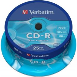 CD-R VERBATIM 700MB, 80min, viteza 52x, 25 buc, spindle, "43432"